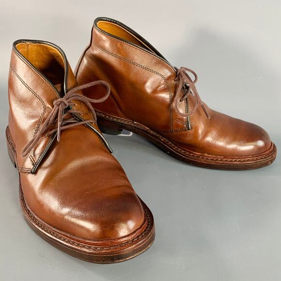 ALLEN EDMONDS Size 7 Dundee Brown Leather Chukka Ankle Boots - Picture 1 of 10